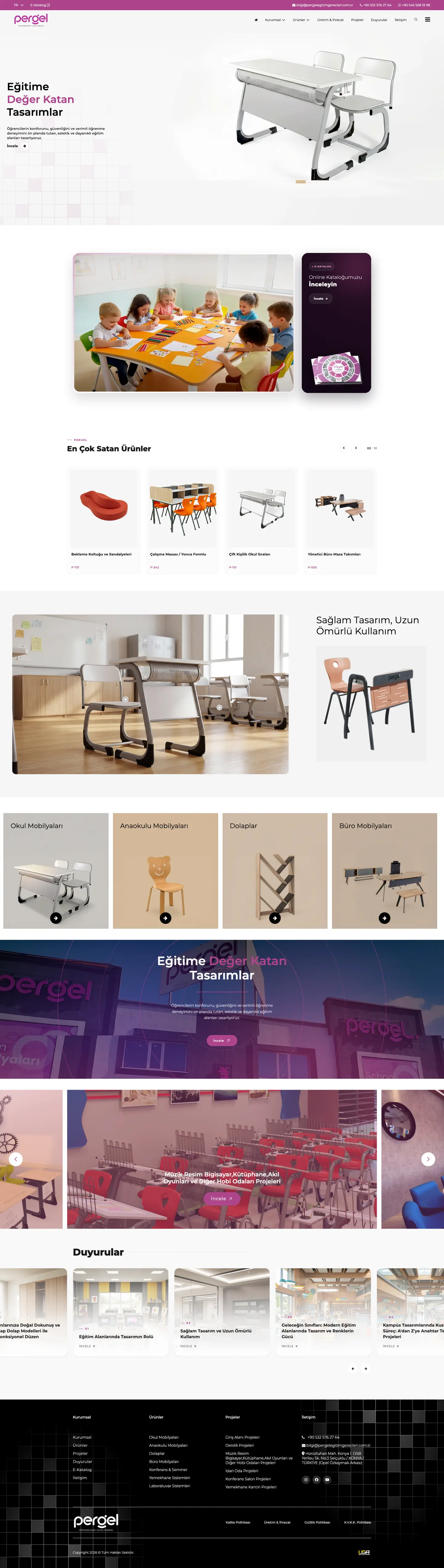 Pergel Eğitim Gereçleri — Web Sitesi
