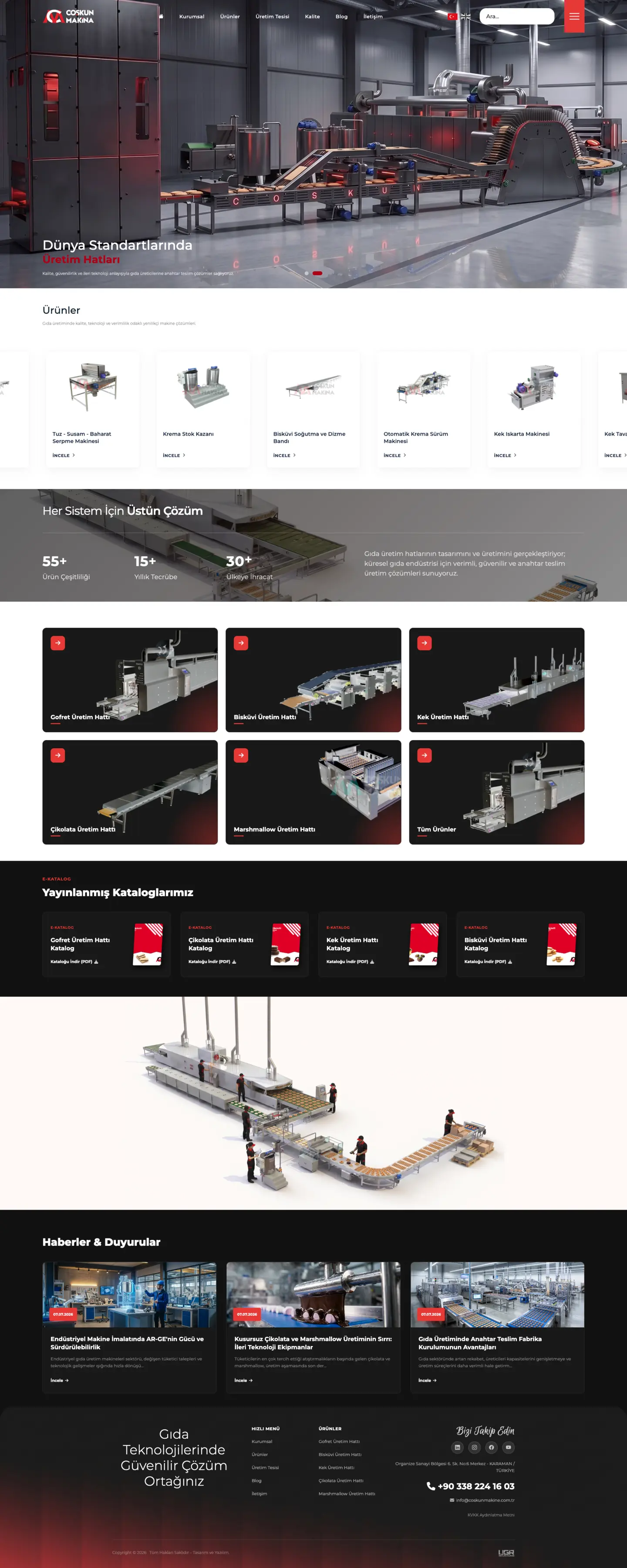 Coşkun Makina — Web Sitesi
